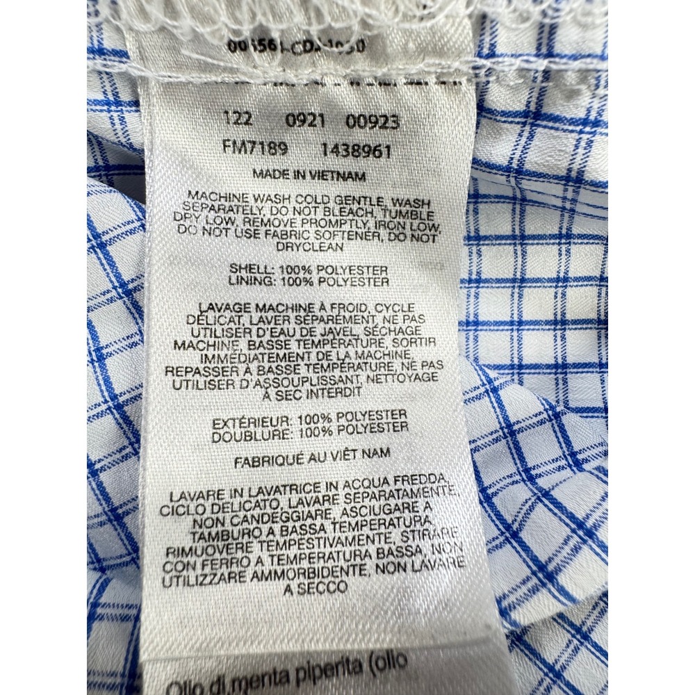 Columbia Super Tamiami PFG Fishing S/S Shirt Men Large Blue White Plaid FM7189 - Picture 7 of 8